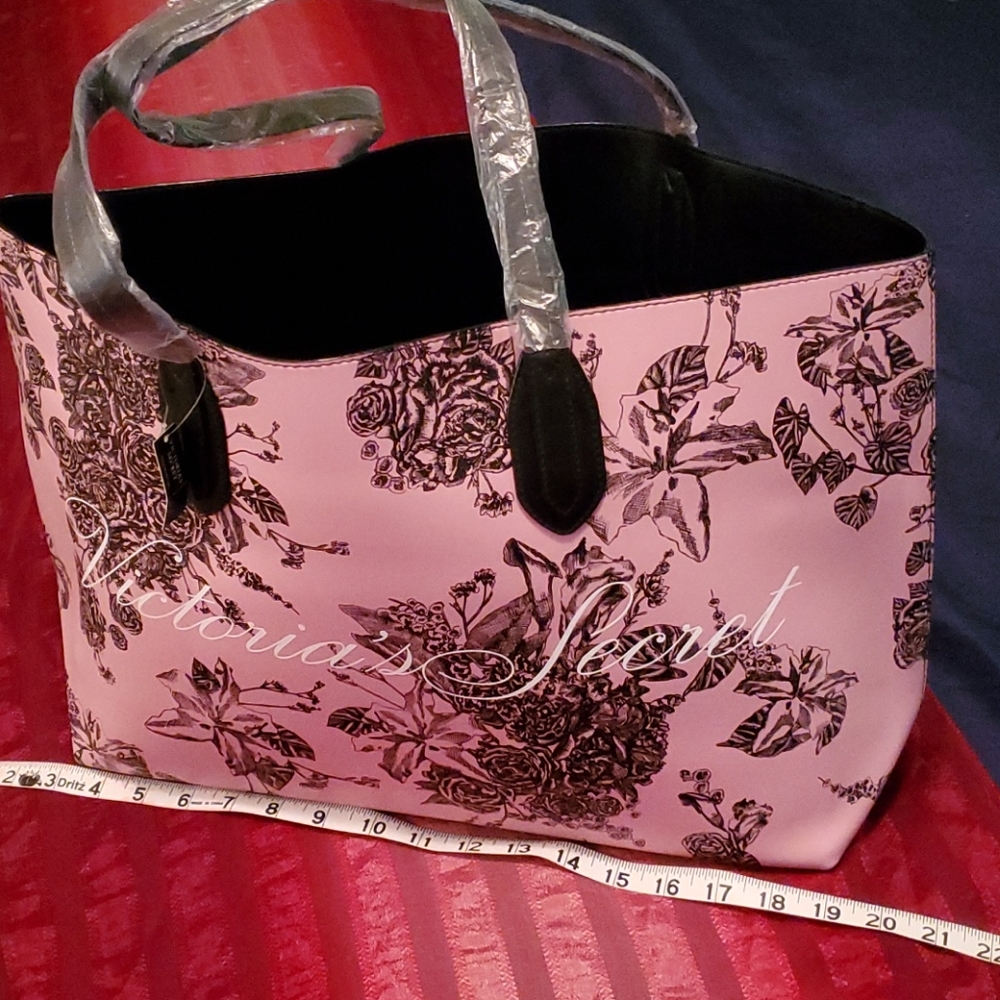Victoria's Secret Logo Floral Tote Bag NWT
